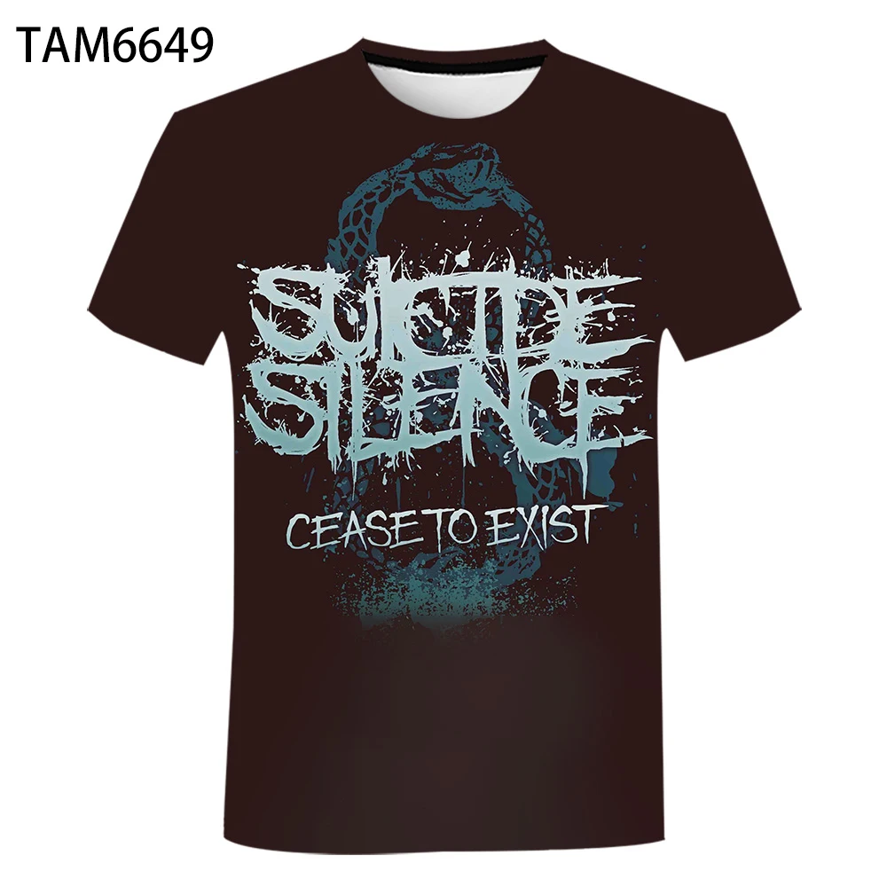 

Man's Short Sleeve T-shirt Fashion Boy/girl Children's Hip Hop Cutey Top Suicide Silence Summer New Street 3D Youth Tees Casual