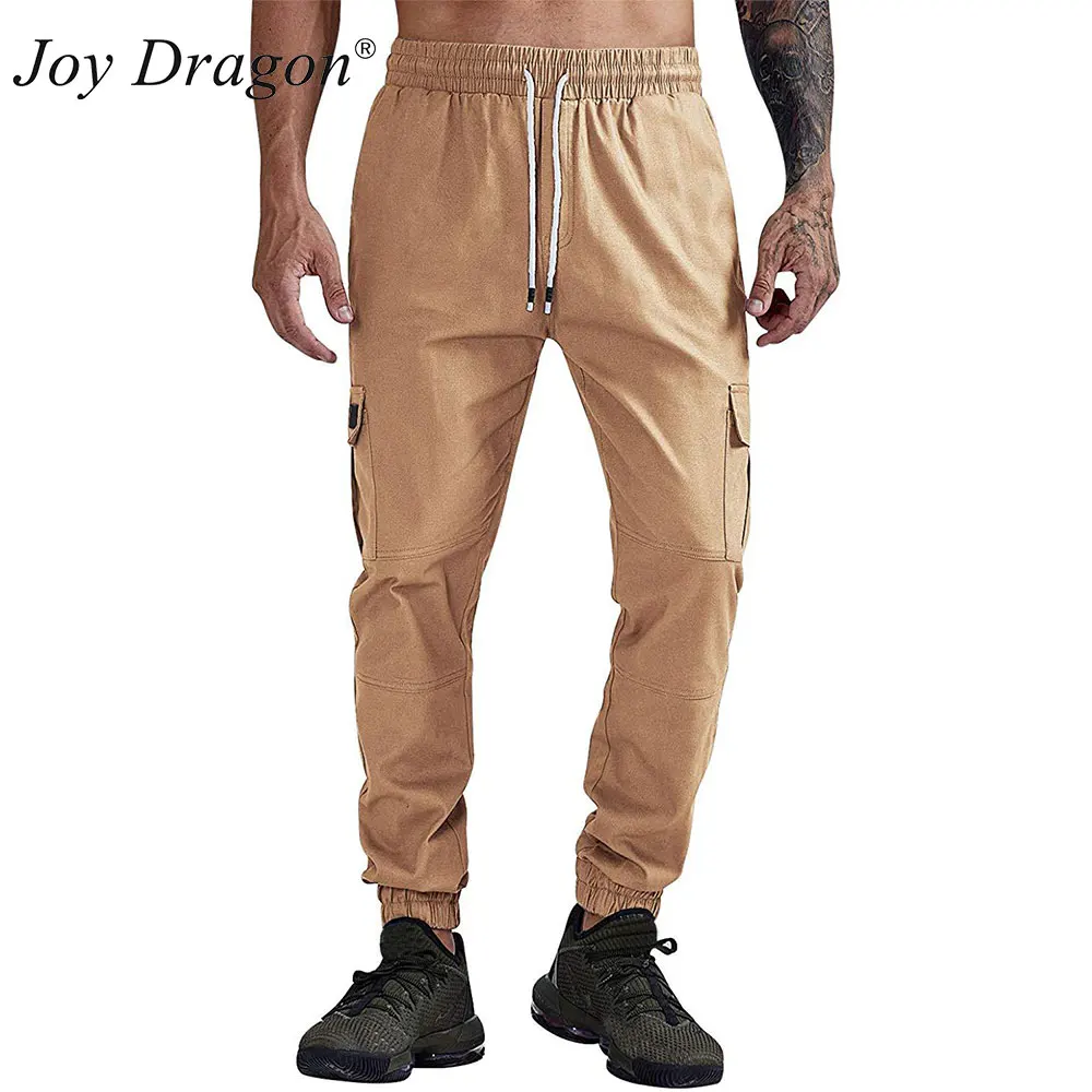Мужские брюки размера плюс новые модные повседневные брюки-карго для мужчин с