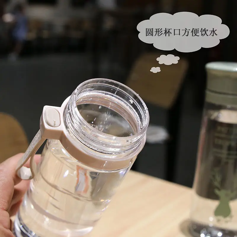 

Water cup portable anti falling plastic cup men's heat resistant small fresh water bottle girl student outdoor simple cup with