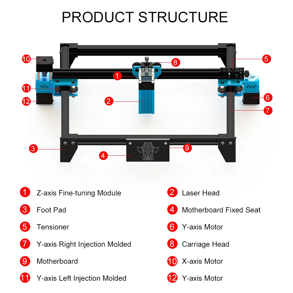 

40W Desktop Laser Engraver CNC Laser Engraving Machine Cutter Printer Cutting Engraver for Plastic Wood Stainless Steel