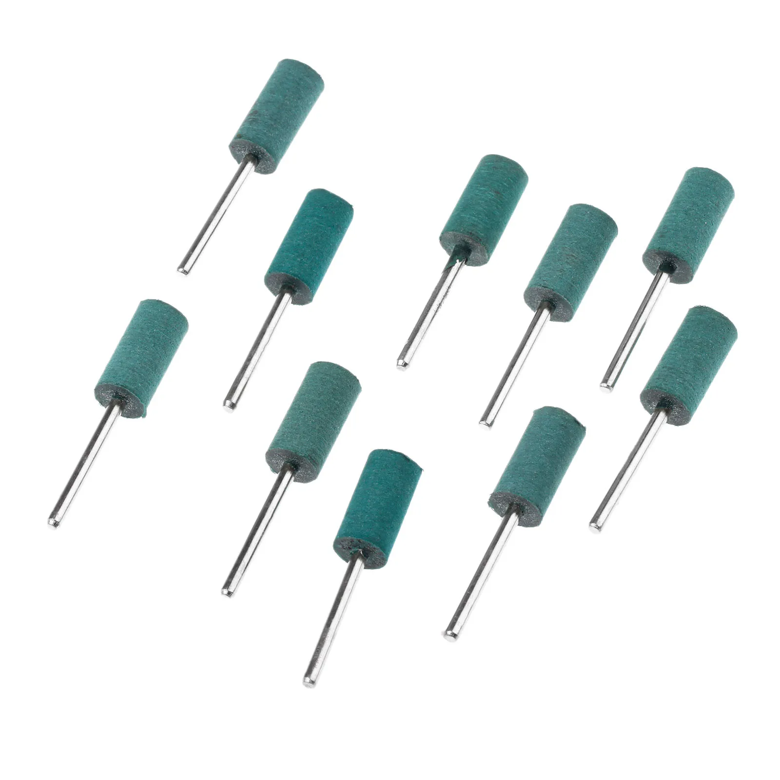 

10Pcs10mm Cylindrical Rubber Polishing Grinding Head Mounted Points for Dremel Rotary Tools 3mm 1/8" Shank