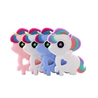 Детский грызунок с животными Радуга Единорог пищевой безопасный силиконовый молярный карандаш не содержит Бисфенол А средства для ухода за полостью рта для зубов детей