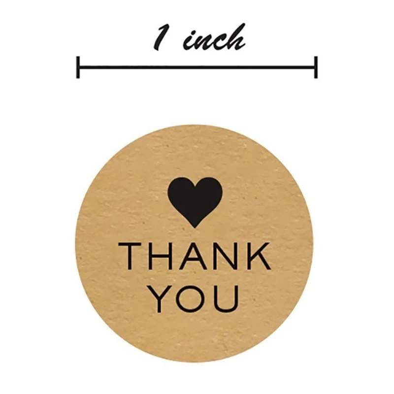 Круглые Крафт Свадебные благодарения Декор наклейки студенческие Спасибо