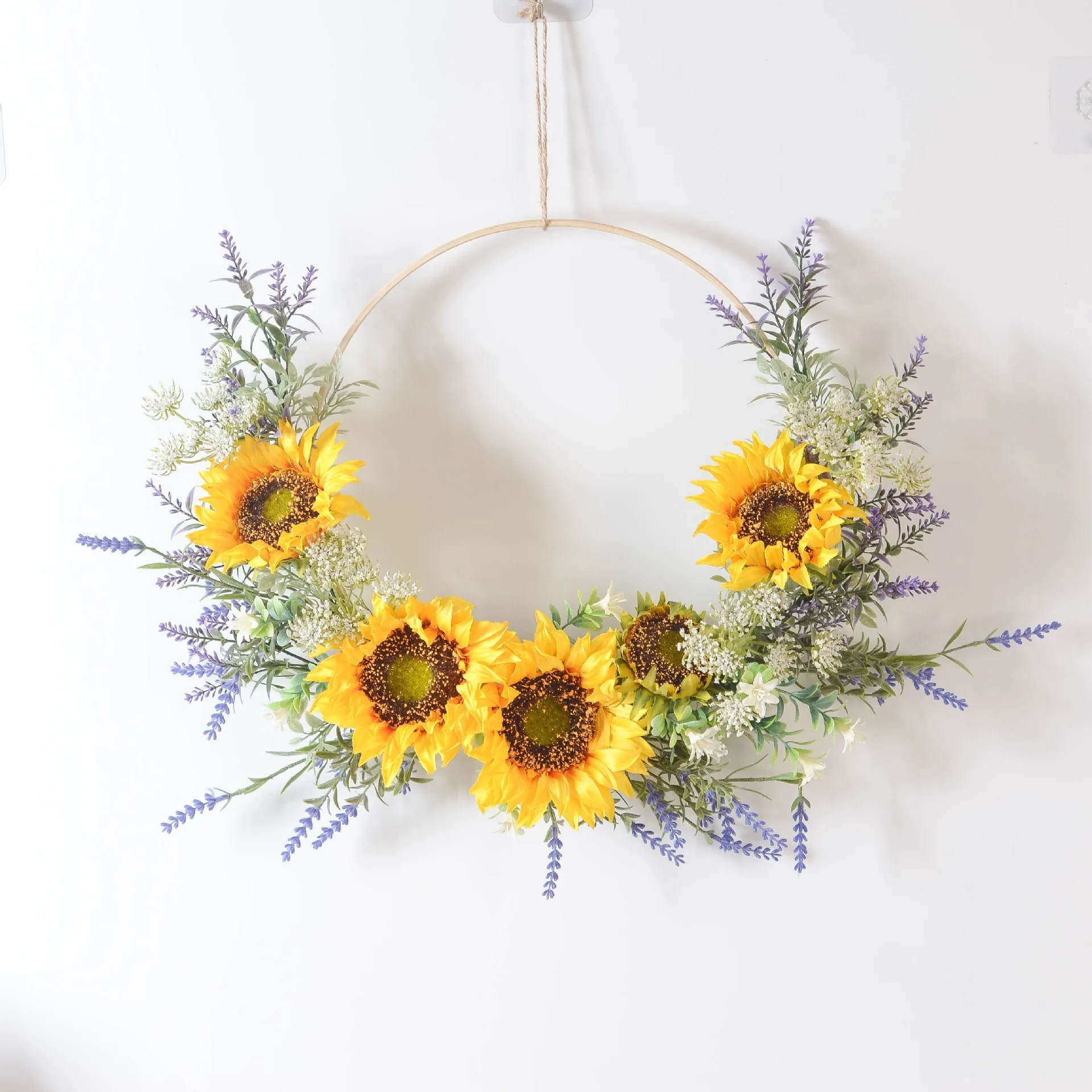 

piante planta colgante artificial con macetero soporte planta de aire flower wreath garland wedding decor hanging sunflower