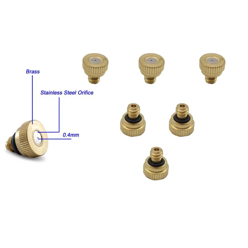 

Switch On Off 40cm Fan Mist Ring 1/4'' Garden Misting Cooling Hose Kit Copper Nozzle Patio Breeze Fog sprayer Cooler W/ Filter