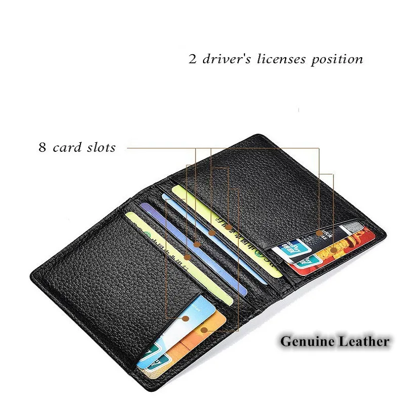 Мужские кошельки с держателем для карт винтажный черный короткий кошелек