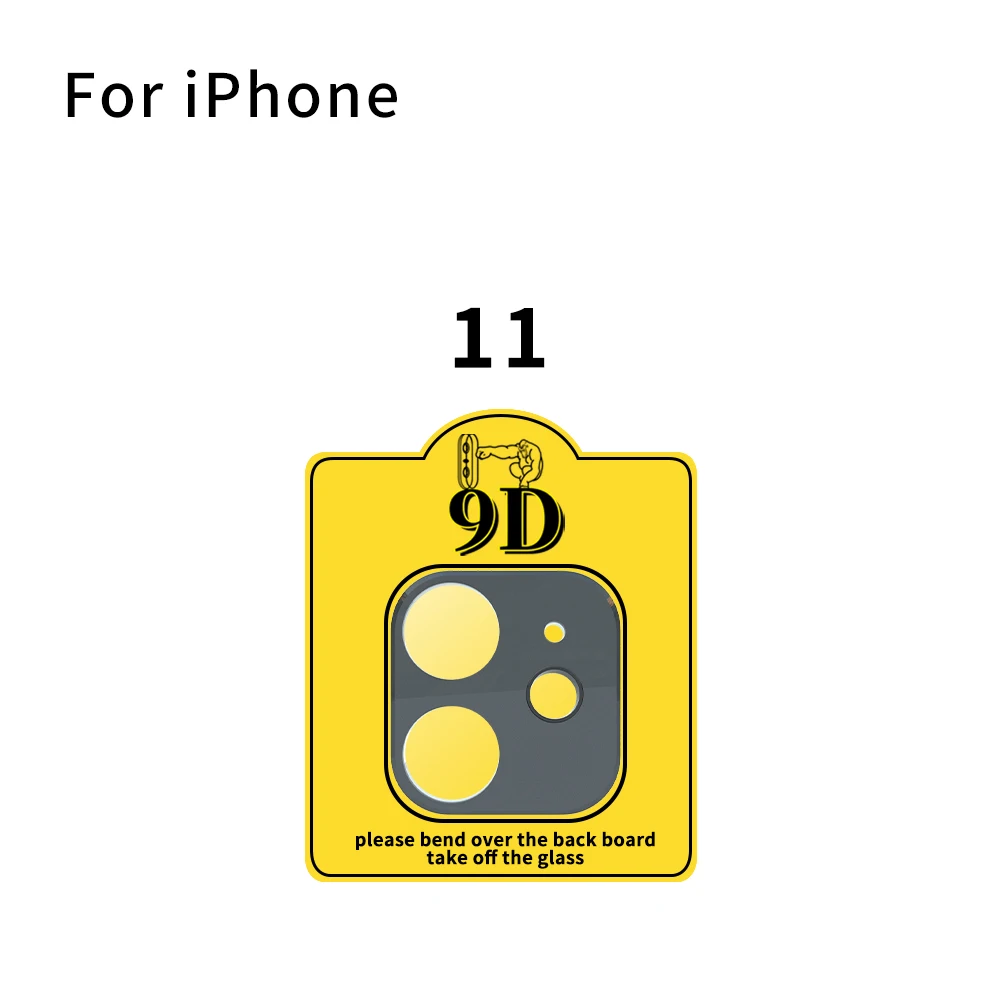 Black -(iPhone11) Задняя крышка объектива камеры Полная защита для iPhone 11 Pro Max задняя камера наклейка на рассеиватель чехол покрытие протектор Закаленное стекло пленка - Цвет: Black -(iPhone11)