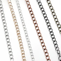 5mlot 2 7 3 1 3 8 4 1 mm open link chain extended extension necklace chains tail extender chain for diy jewelry making supplies