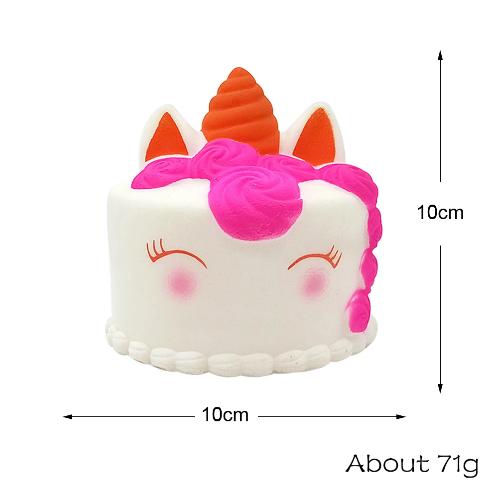 Каваи красочный олень торт Единорог Мягкая еда медленно восстанавливает форму