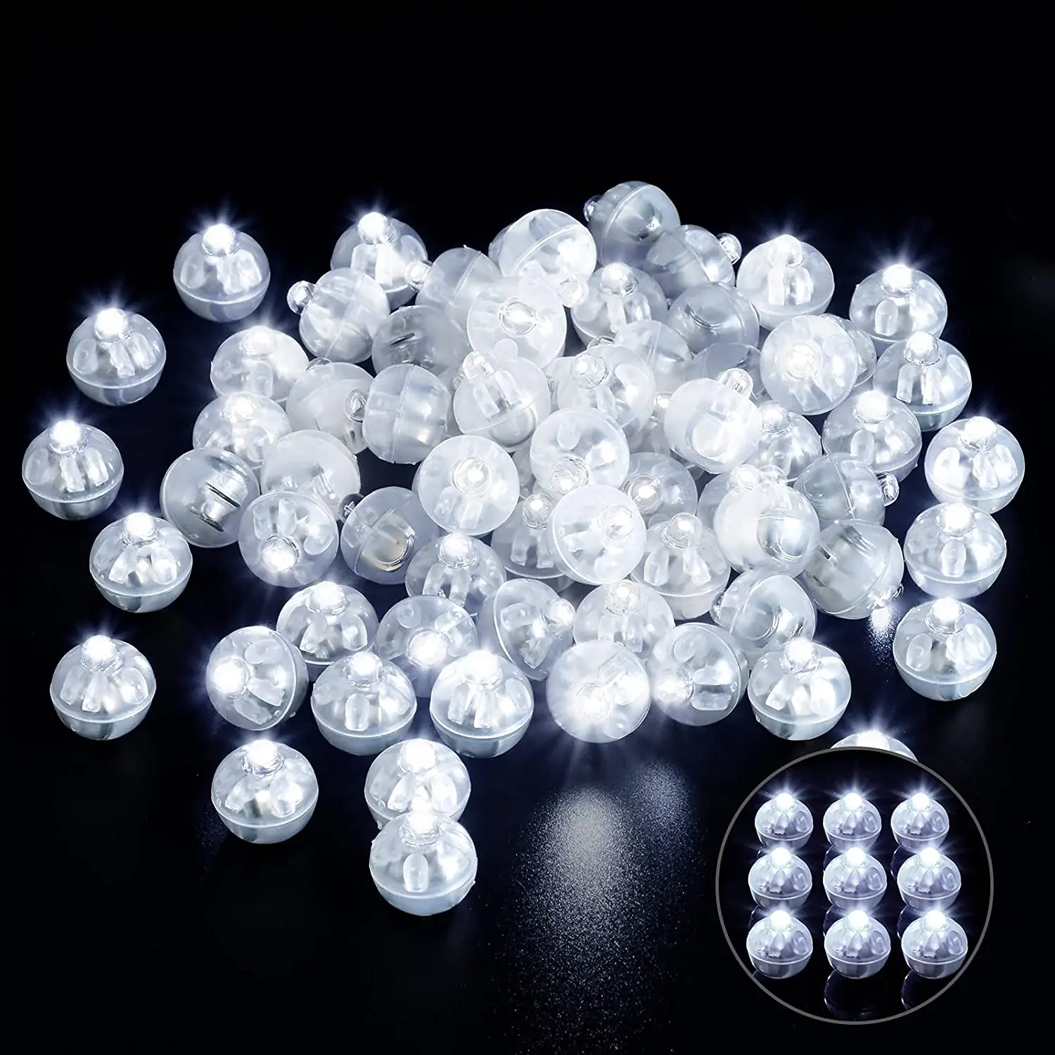 

100pcs LED Mini Round Ball Balloon Light Party for Paper Lantern Balloons Lights Birthdays Party Wedding Decoration