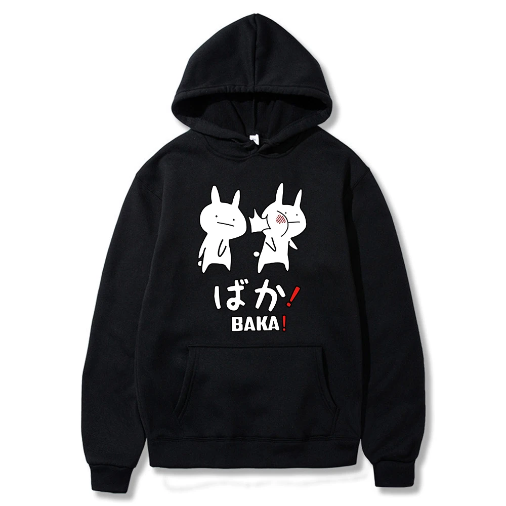

Baka Rabbit Slap Hoodies Japanese Cute Sweatshirt Pullover Hoodie