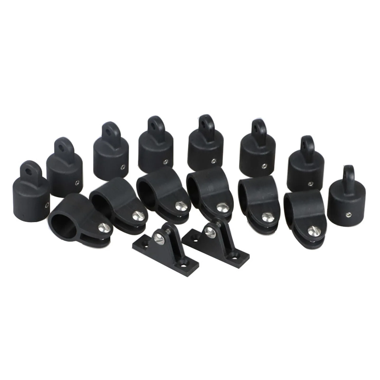 

16pcs Deck Hinge Sailing Canoe Eye End Caps Kayak Jaw Slide Easy Install Boat Fittings Nylon Water Sports Awning Hardware Set