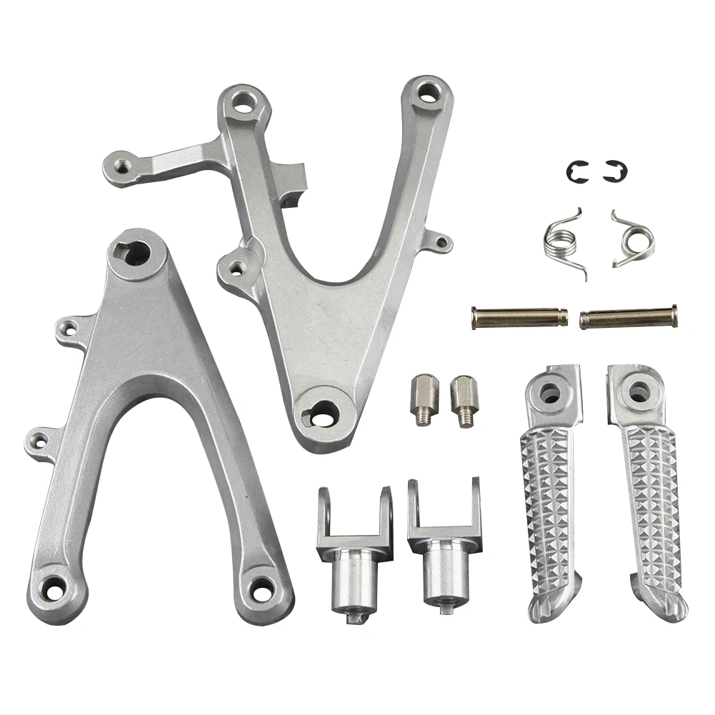 

For Yamaha YZF-R1 YZF R1 Motorcycle Accessories Front Footpeg Rests Pedals CNC Aluminum Footrest Bracket Kit 2004 2005 2006