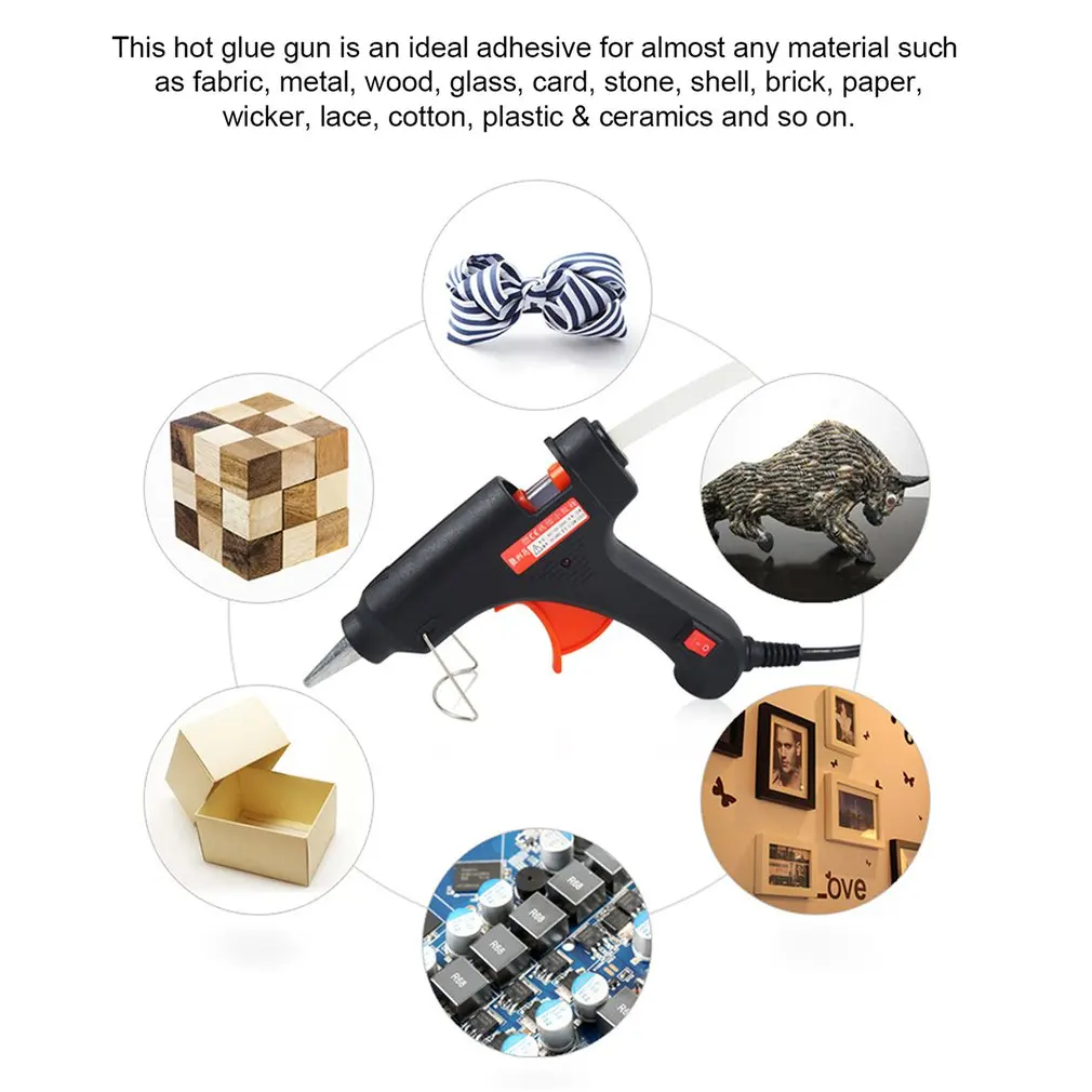 New Professional High Temp Heater 30W Electric Heating Hot Melt Glue Gun Sticks Trigger Art Graft Repair Heat Pneumatic Tool |