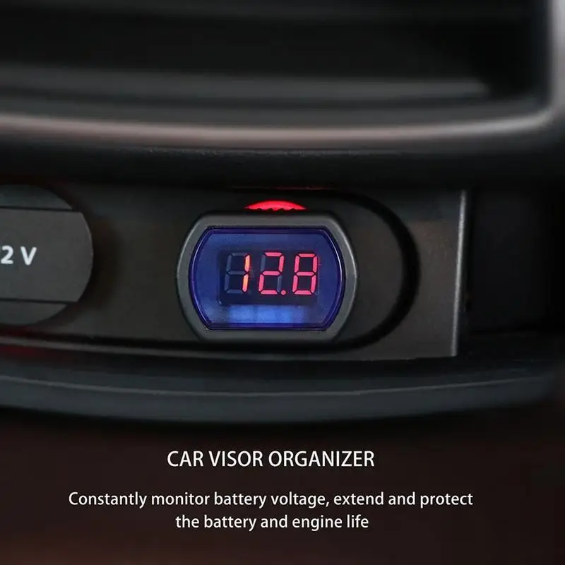 Универсальный черный 12/24v Многофункциональный Автомобильный Цифровой Вольтметр