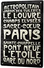 

Жестяной знак Декор таблички Декор город Париж аттракционы 8X12