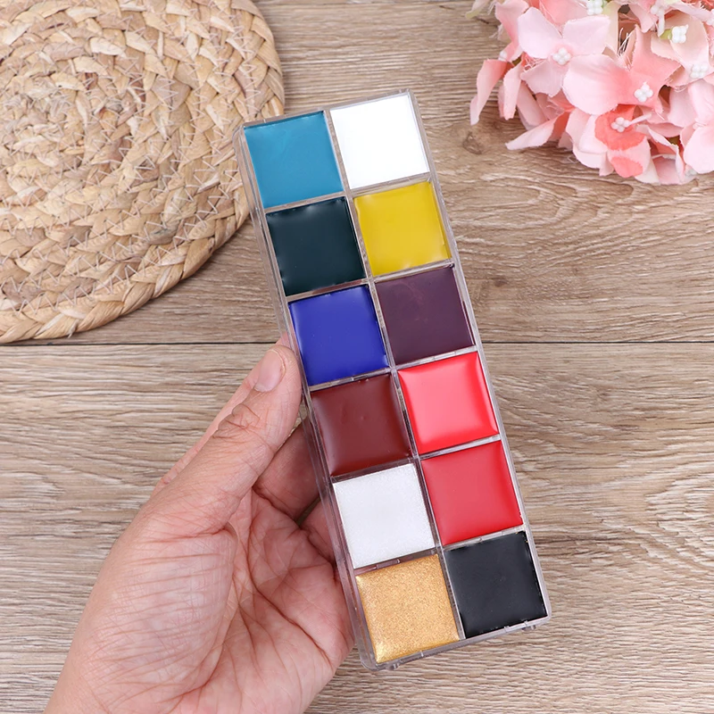 Водорастворимая вечерняя краска для рисования тела 12 цветов необычное