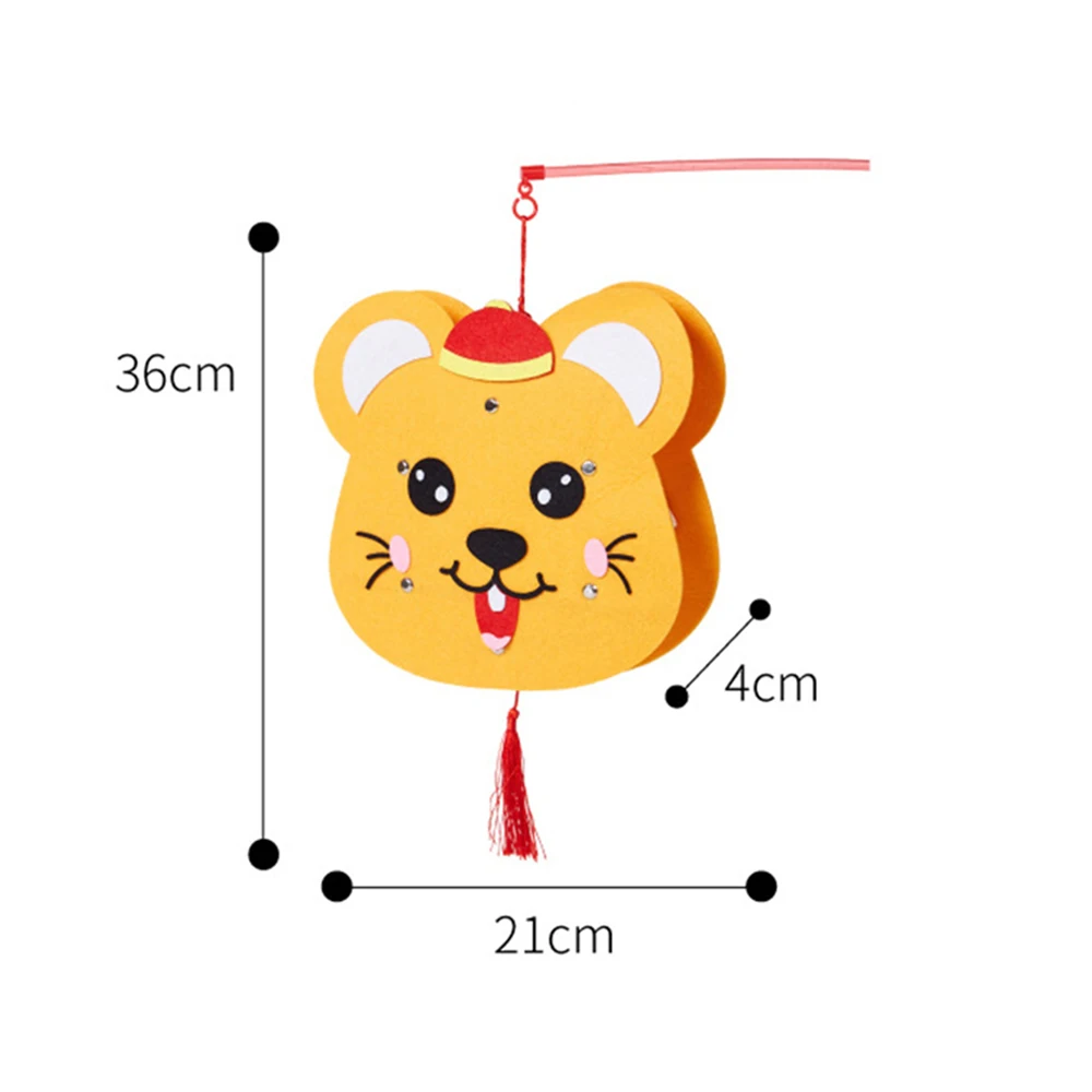 DIY CartoonPaper фонарь китайский год светодиодный украшения для фонарей войлочные украшения для детей Рождественский Декор Висячие двери детский подарок