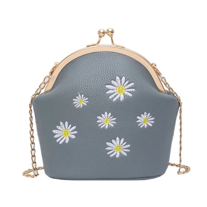 

Сумка женская, с цветочной вышивкой, на плечо, 2021