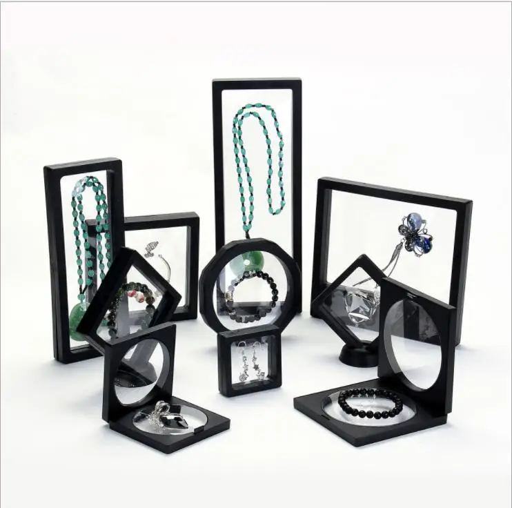 3D Floating Picture Frame Shadow Box Jewelry Transparent Display gem box Bracelet Watch Necklace Pendant Stand | Украшения и