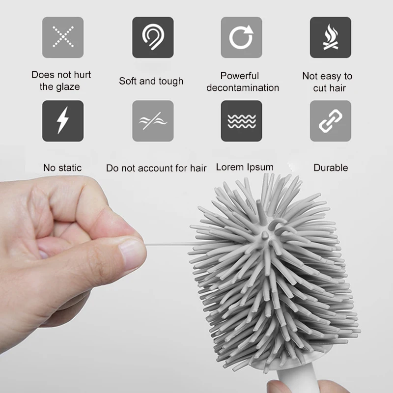 ONEUP настенный TPR держатель для туалетной щетки мягкая резиновая Чистящая щетка