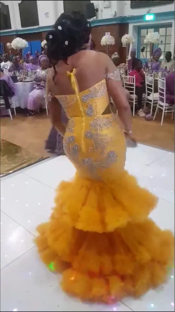 Платье женское вечернее с юбкой годе золотистое желтое|Платья на выпускной| |