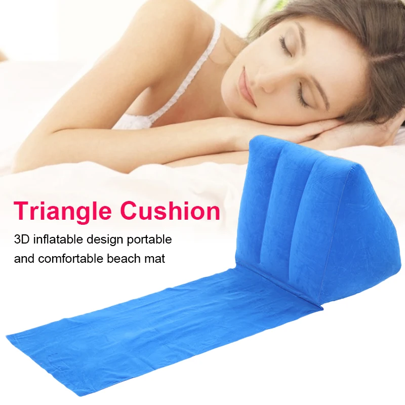 

Reclining Beach Cushion Air Cushion Leisure Portable Air Bed Travel Mattress Camp Rest Folding Pillow Inflatable Triangle
