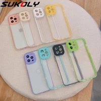 for iphone 13 pro max colorful bumper hybrid clear case for iphone 12 11 xs max xr x 8 7 plus shockproof camera protection cover