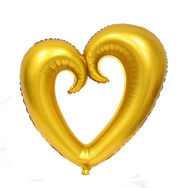 

50pcs 36inch Giant Hook Heart Foil Balloons Wedding Decoration Hollow Heart Helium Ballon Valentine's Day Birthday Party Globos