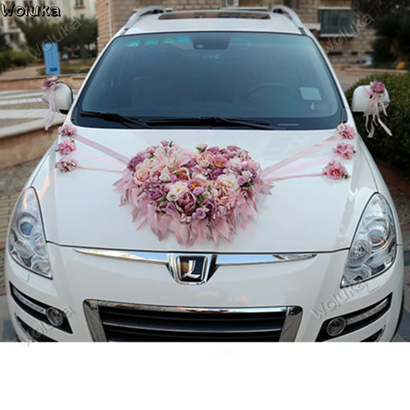 Украшение автомобиля в форме сердца пластина свадебное оформление набор узел