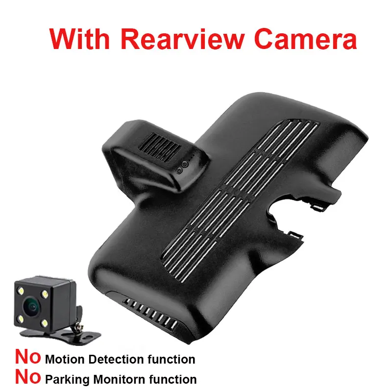 With Rear Lens Kampacar Авто Novatek 96658 автомобильный Wifi видеорегистратор тире камеры для Mercedes Benz C GLC COUPE Class C63 63S C300 W205 GLC43 GLC63 Автомобильные видеорегистраторы - Название цвета: With Rear Lens