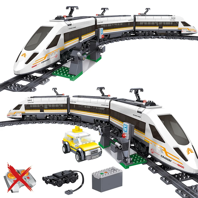

641 шт. городской высокоскоростной рельс модель Fuxing технические строительные блоки электрический локомотив строительные игрушки для детей ...
