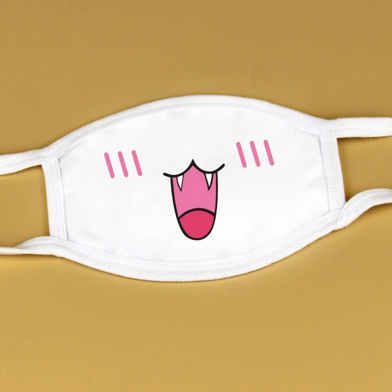 Корейская Красивая Белая противопылевая маска милая унисекс мультяшная для лица