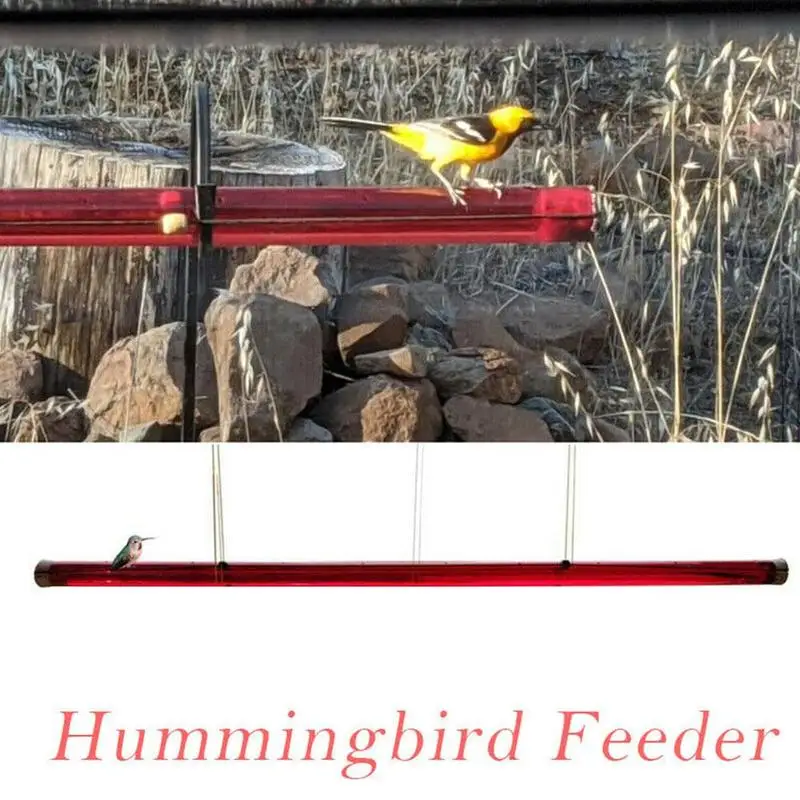 

Best Hummingbird Feeder with Hole Birds Feeding Transparent Pipe Easy to Use