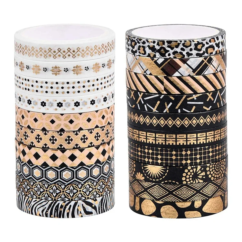 

20 PCS Rolls Washi Tape Set Decor Masking Tape Colorful Scrapbook Stickers Hand Account Tape DIY Crafts Gift Supplies