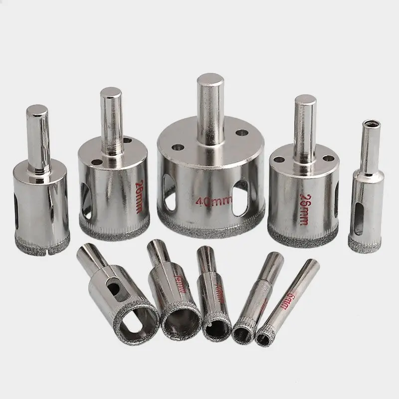 Набор сверл с алмазным покрытием насадки для сверления плитки мрамора стекла