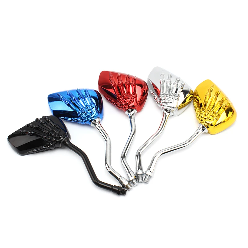 Универсальные высококачественные мотоциклетные зеркала заднего вида с черепом