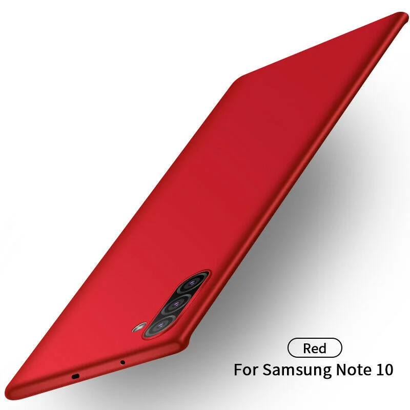 Ультра тонкий сдержанный матовый чехол для samsung A70 A50 A10 A20 A9 A8 плюс жесткий Пластик чехол для Galaxy S10 8 9 Plus Note 10 8 9 - Цвет: Red
