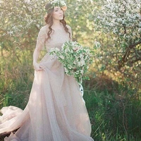 boho wedding dress vestidos de novia para boda civil plus size dusty pink robe de mariage 2021 ball gown robe de bal sukienka