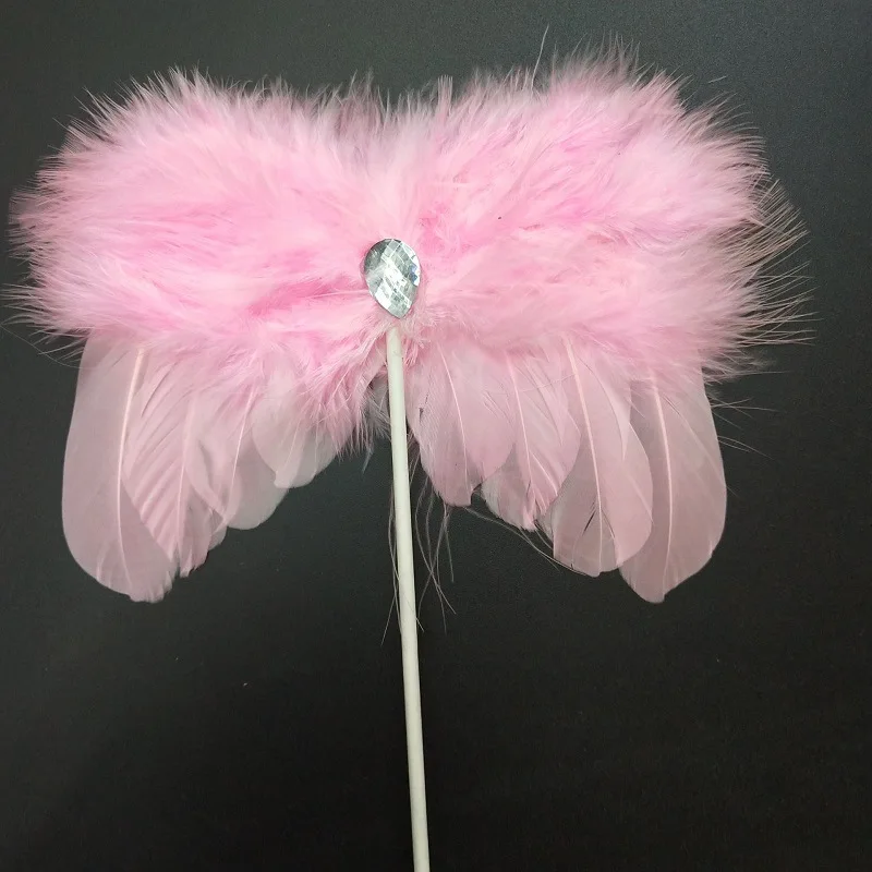 Романтические белые перья Крылья Ангела торт Топпер кекс топперы украшения
