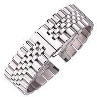 stainless steel watchbands silver polished 16 18 19 20 21 22mm metal watch bracelet strap accessories