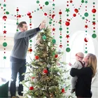 Гирлянда из Снежинка из бумаги мерцающих звезд, 4 м, рождественские украшения для дома, новый год 2021, Рождественский Декор 2020