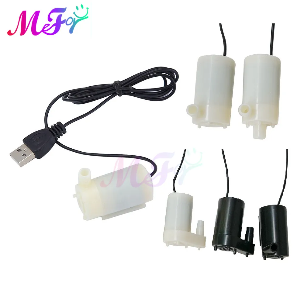 

New Micro Submersible and Amphibious DC Motor Water Pump 3V 4.5V 5V 6V 80-100L/H 1M Usb Cable Fish Tank Fountain Garden