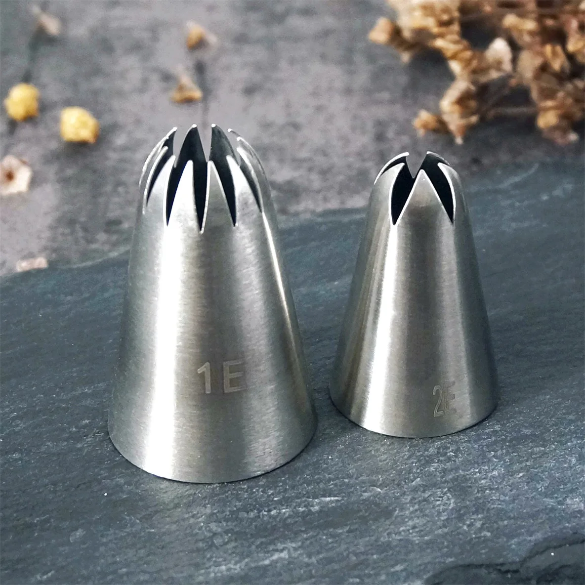 #1E 2E Large Size Icing Tips Cream Stainless Steel Cookies Piping Nozzle Pastry Tool Pastry Cake Making Tools Dessert Decorator