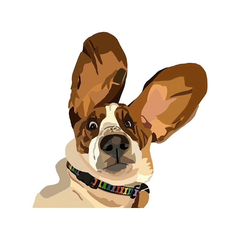 

3D креативные автомобильные наклейки в виде животных bассет хаунд, отличная наклейка для ремонта, личность, водонепроницаемые граффити, JDM SUV RV, Стайлинг автомобиля Kk13 * 13 см