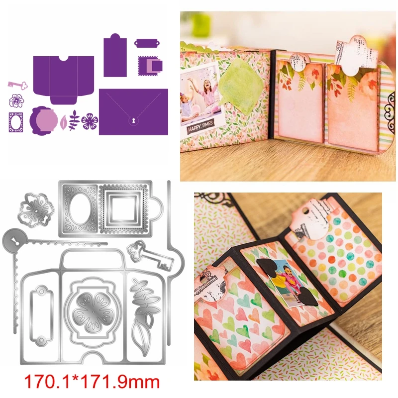 Ключ цветок Квадратные кружева Многослойные трафареты металлическая резка