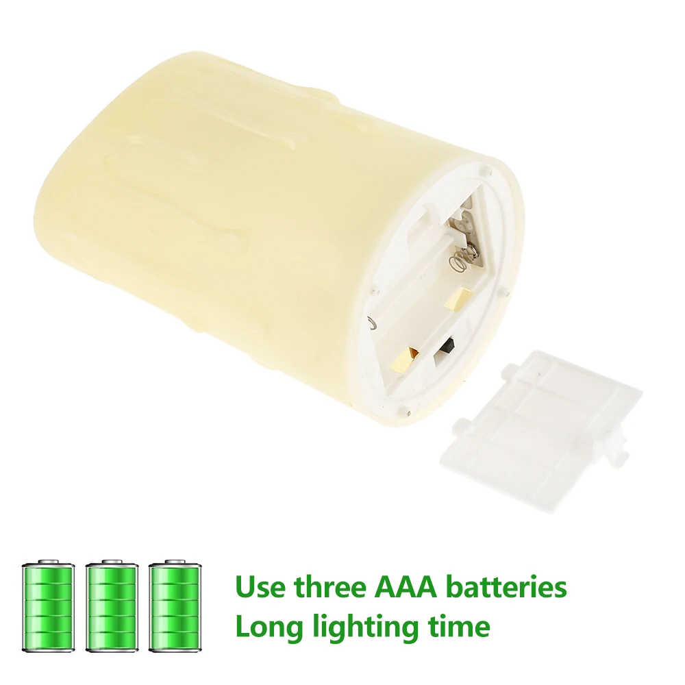 3 шт. Мерцающая беспламенная Светодиодная свеча с дистанционным управлением