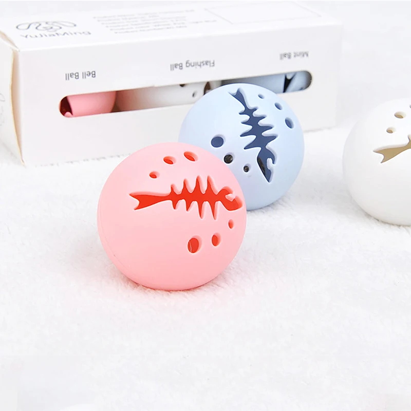 3 шт. светящиеся интерактивные игрушки для кошек с кошачьим мячом котят