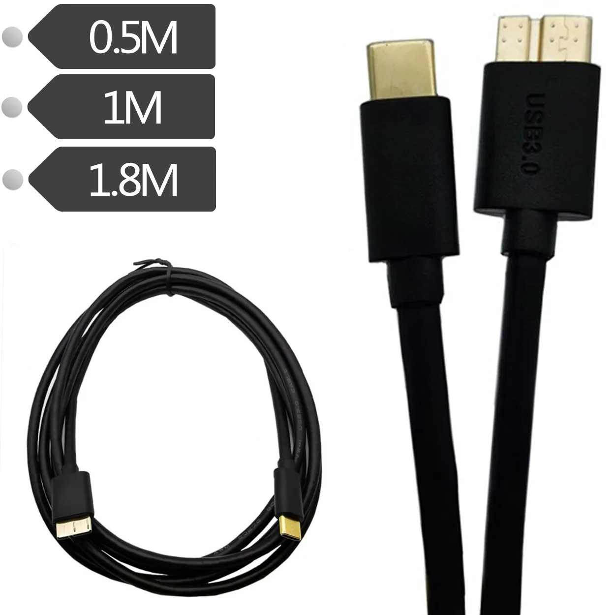 Кабель с позолоченным штекером USB 3.1 Type-C на 3 0 Micro B кабель для зарядки и передачи