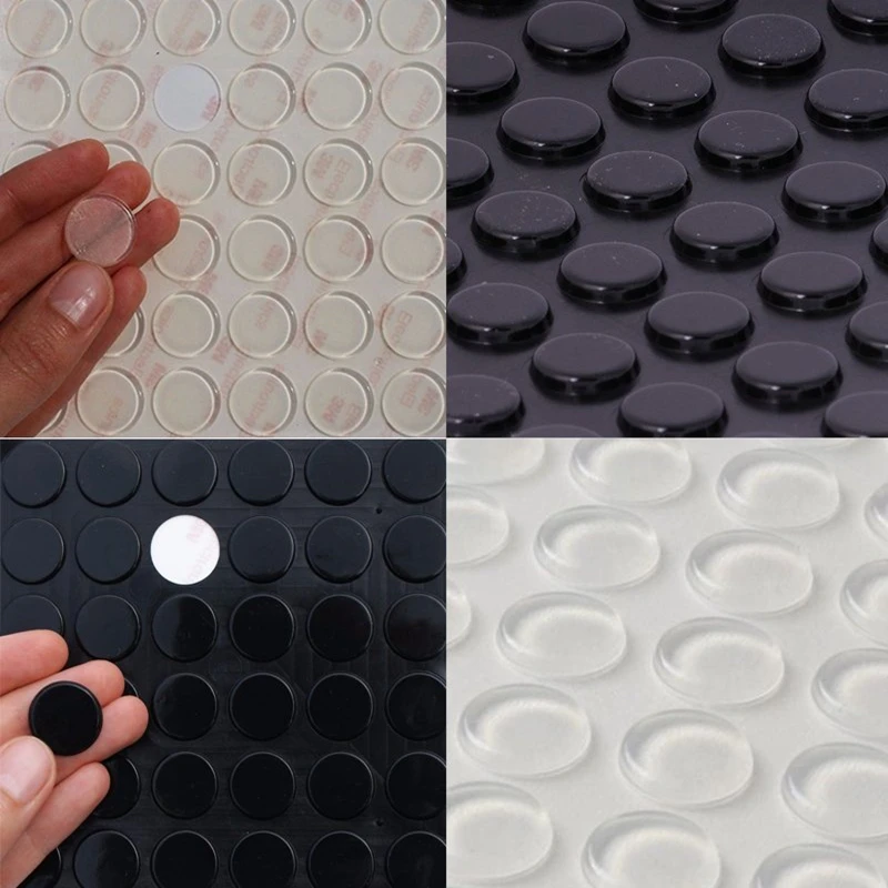 36 шт. 3 м силиконовые бумпоны черные клейкие круглые самоклеящиеся на кругах